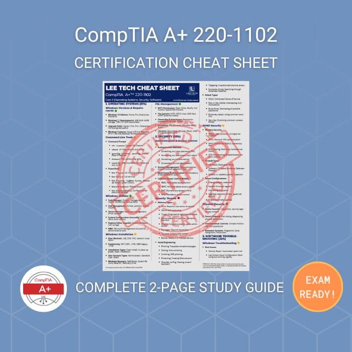 How to Make Effective Certification Cheat Sheets